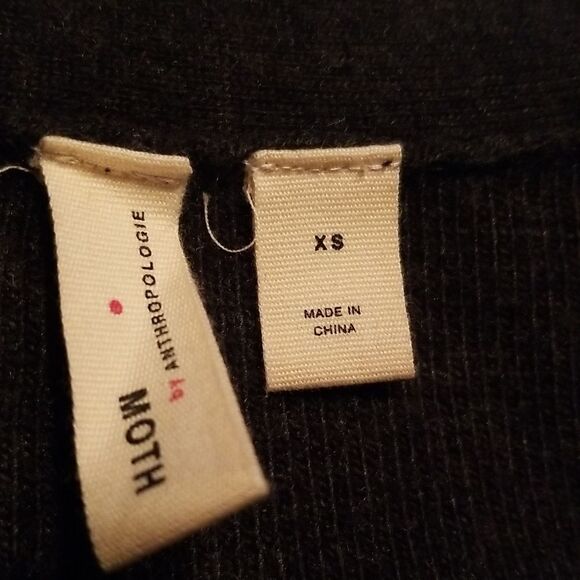 Moth by Anthropologie Henley Soft Black Knit Size XS - Picture 5 of 7